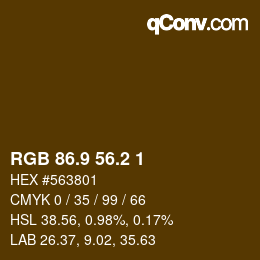 Color code: RGB 86.9 56.2 1 | qconv.com