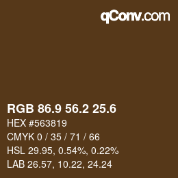 カラーコード: RGB 86.9 56.2 25.6 | qconv.com