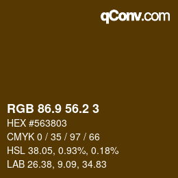 Color code: RGB 86.9 56.2 3 | qconv.com