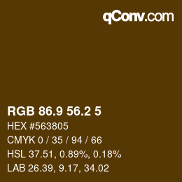Color code: RGB 86.9 56.2 5 | qconv.com