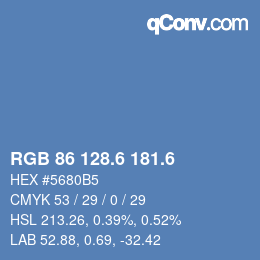 カラーコード: RGB 86 128.6 181.6 | qconv.com