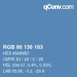 Color code: RGB 86 136 183 | qconv.com