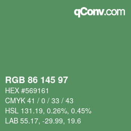 Farbcode: RGB 86 145 97 | qconv.com
