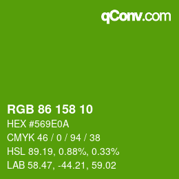 Color code: RGB 86 158 10 | qconv.com