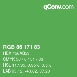 Código de color: RGB 86 171 83 | qconv.com