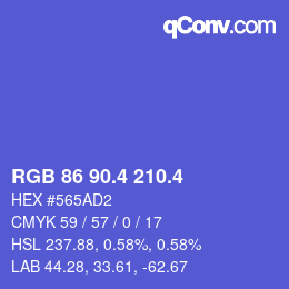 カラーコード: RGB 86 90.4 210.4 | qconv.com