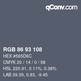 Farbcode: RGB 86 93 108 | qconv.com