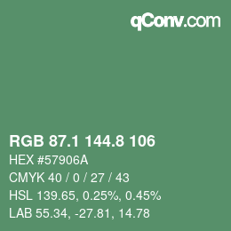 Color code: RGB 87.1 144.8 106 | qconv.com