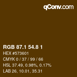 Farbcode: RGB 87.1 54.8 1 | qconv.com