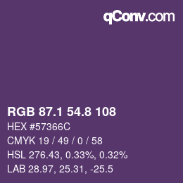 Color code: RGB 87.1 54.8 108 | qconv.com