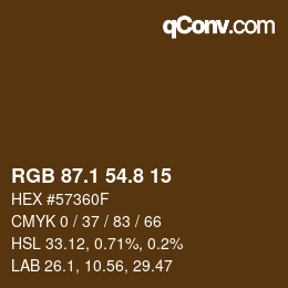 Color code: RGB 87.1 54.8 15 | qconv.com