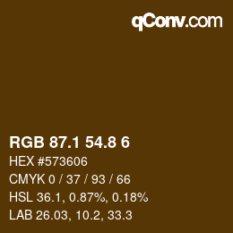 Color code: RGB 87.1 54.8 6 | qconv.com