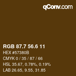 カラーコード: RGB 87.7 56.6 11 | qconv.com