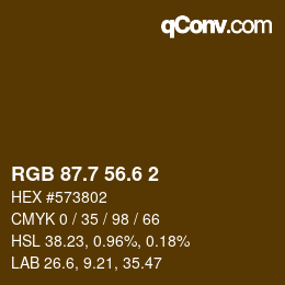 カラーコード: RGB 87.7 56.6 2 | qconv.com