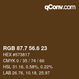 カラーコード: RGB 87.7 56.6 23 | qconv.com