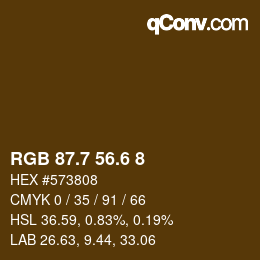 カラーコード: RGB 87.7 56.6 8 | qconv.com