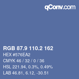 Color code: RGB 87.9 110.2 162 | qconv.com