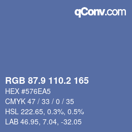 Color code: RGB 87.9 110.2 165 | qconv.com