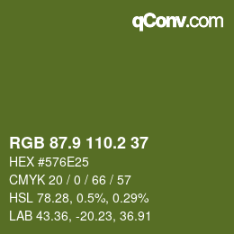 カラーコード: RGB 87.9 110.2 37 | qconv.com
