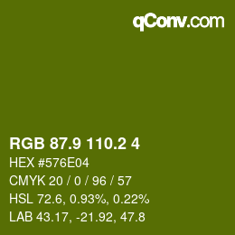 カラーコード: RGB 87.9 110.2 4 | qconv.com