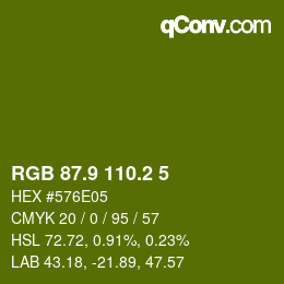 カラーコード: RGB 87.9 110.2 5 | qconv.com