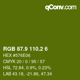 カラーコード: RGB 87.9 110.2 6 | qconv.com