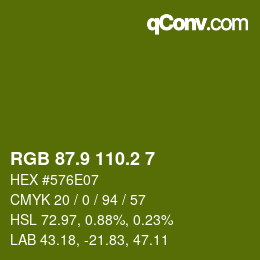 カラーコード: RGB 87.9 110.2 7 | qconv.com
