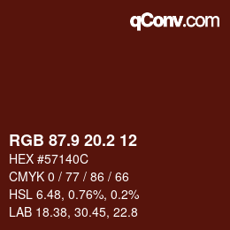 Color code: RGB 87.9 20.2 12 | qconv.com