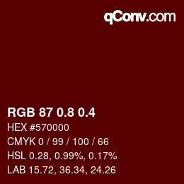 カラーコード: RGB 87 0.8 0.4 | qconv.com
