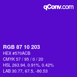カラーコード: RGB 87 10 203 | qconv.com