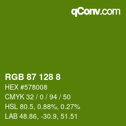 Color code: RGB 87 128 8 | qconv.com