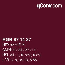 カラーコード: RGB 87 14 37 | qconv.com
