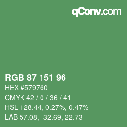 Farbcode: RGB 87 151 96 | qconv.com