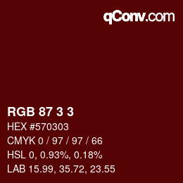 Color code: RGB 87 3 3 | qconv.com