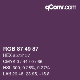 Farbcode: RGB 87 49 87 | qconv.com
