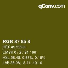 カラーコード: RGB 87 85 8 | qconv.com