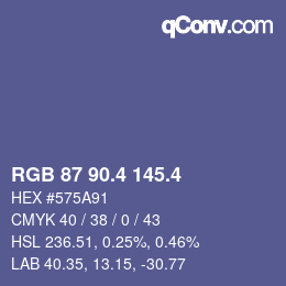 カラーコード: RGB 87 90.4 145.4 | qconv.com