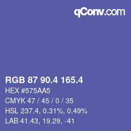 カラーコード: RGB 87 90.4 165.4 | qconv.com