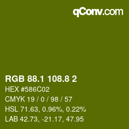 カラーコード: RGB 88.1 108.8 2 | qconv.com