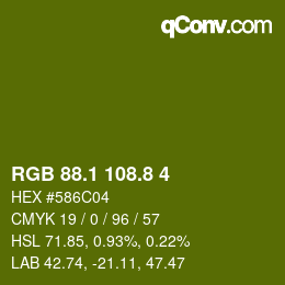 カラーコード: RGB 88.1 108.8 4 | qconv.com