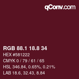 Color code: RGB 88.1 18.8 34 | qconv.com