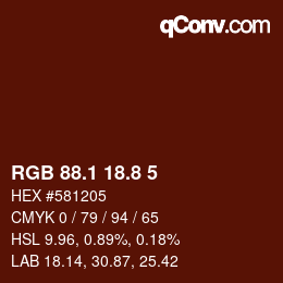 Farbcode: RGB 88.1 18.8 5 | qconv.com