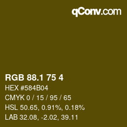 カラーコード: RGB 88.1 75 4 | qconv.com