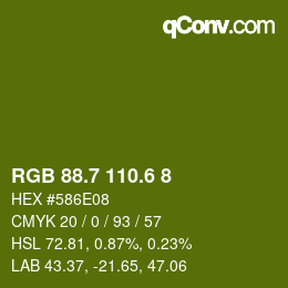 カラーコード: RGB 88.7 110.6 8 | qconv.com