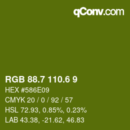 カラーコード: RGB 88.7 110.6 9 | qconv.com