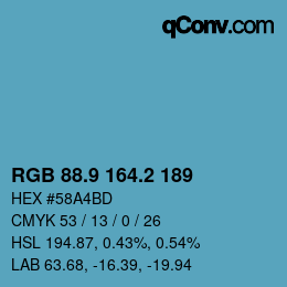 Color code: RGB 88.9 164.2 189 | qconv.com