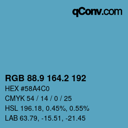 Color code: RGB 88.9 164.2 192 | qconv.com