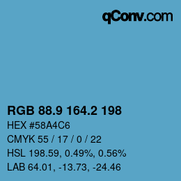 Color code: RGB 88.9 164.2 198 | qconv.com