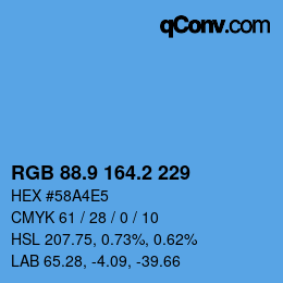 Color code: RGB 88.9 164.2 229 | qconv.com