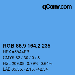 Color code: RGB 88.9 164.2 235 | qconv.com